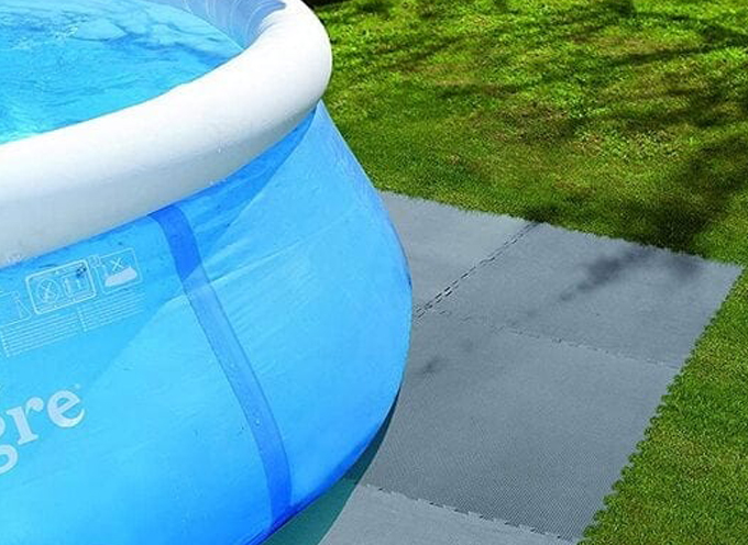 Swimming Pool Ground Protector Floor Mat Anti Slip Base Ground 50cmx50cm